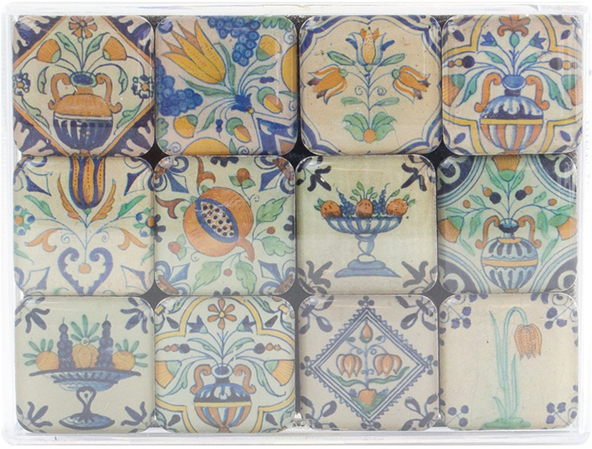 Koelkastmagneetjes, Delft Polychrome tegels