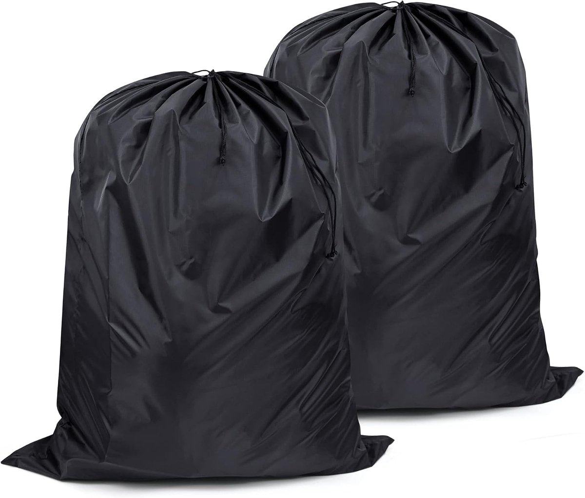 2 stuks opbergtas, 94 x 120 cm extra groot trekkoord kledingopbergtas, opvouwbare Oxford-stof waterdicht grote capaciteit onderbed organizers voor dekkussens quilt kleding schoenenspeelgoed opslag, zwart