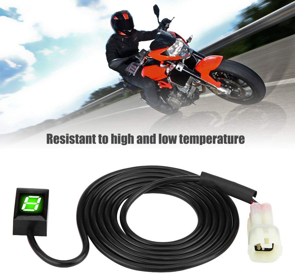 Motorfiets Versnellingsindicator - 6 Versnellingen Digitaal - Waterdicht - Nauwkeurige weergave van versnelling - ShopVlot