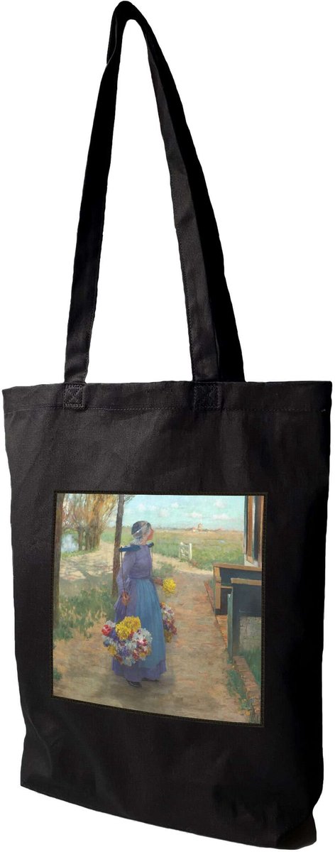 Shopper Tas met Patch 'Bloemenmeisje in Holland' - George Hitchcock