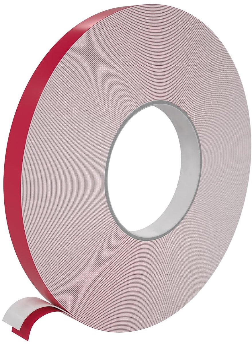 Dubbelzijdige tape 25 mm - PE-schuim - 1 mm dik - Perfect voor het bevestigen van decoraties - ShopVlot