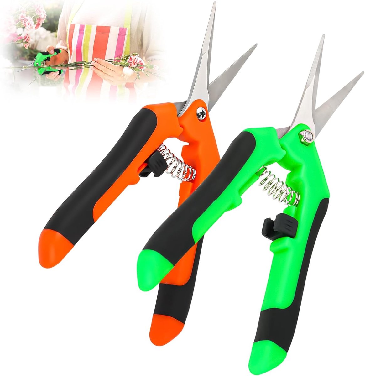 Tuinschaar 2-delig - Professionele hand snoeischaar - Roestvrijstalen messen - Vermindert handvermoeidheid - ShopVlot