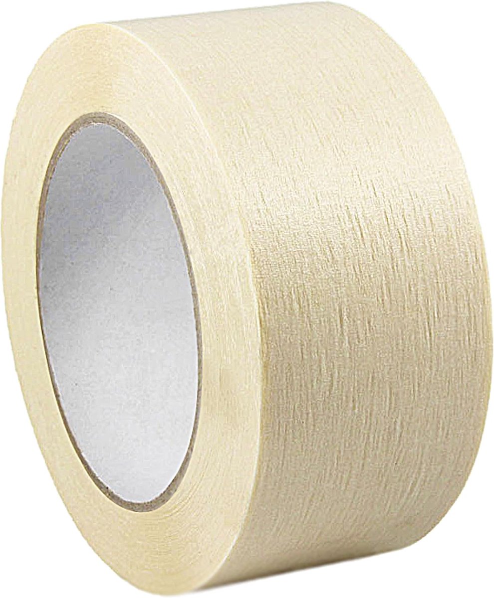 Masking tape 50 m - beige - hoge hechting - eenvoudig verwijderbaar - ShopVlot