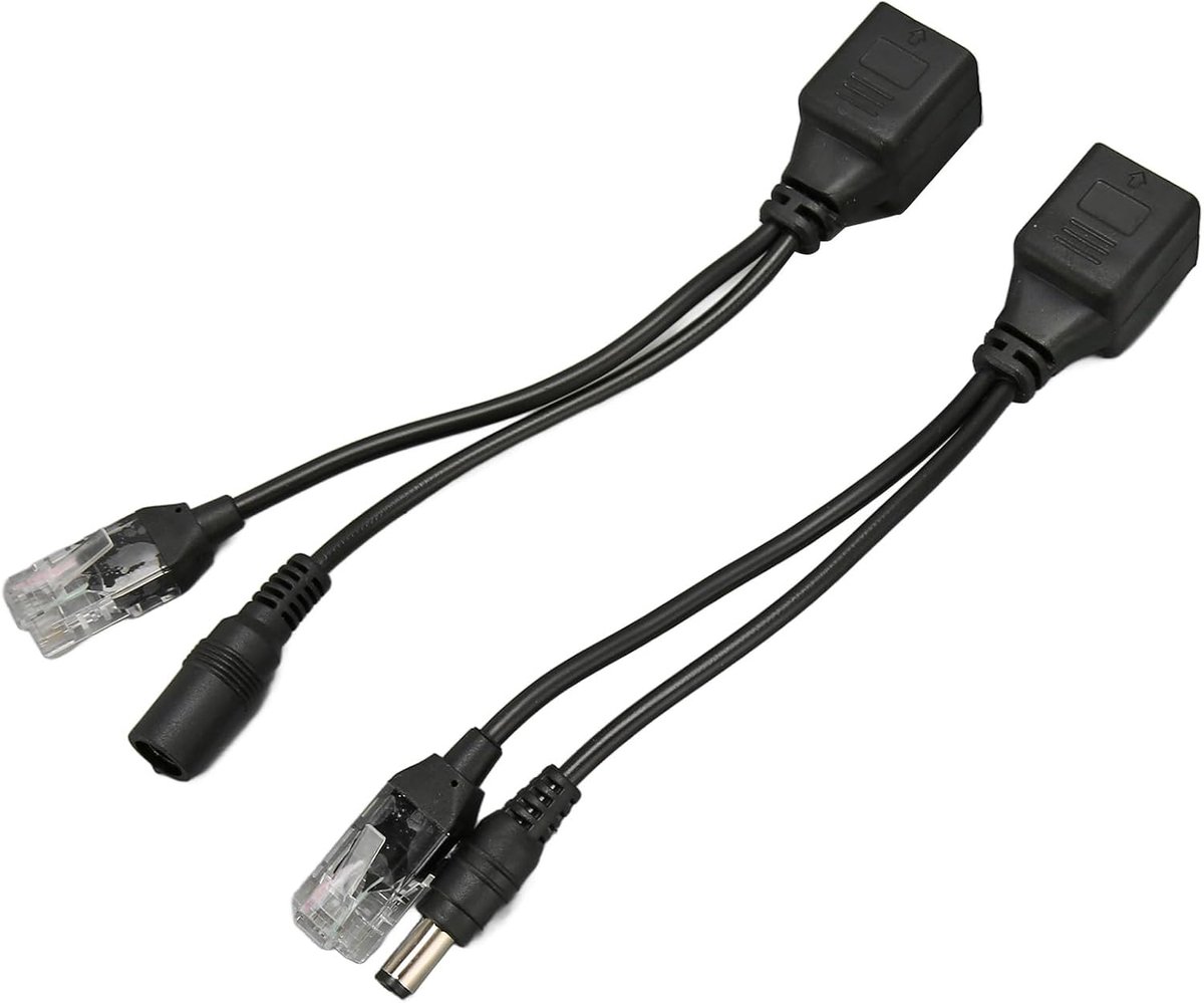 POE Splitter Injector Kit - 12V Passieve POE Adapter - Waterproof ontwerp - Ideaal voor beveiligingscamera's - ShopVlot