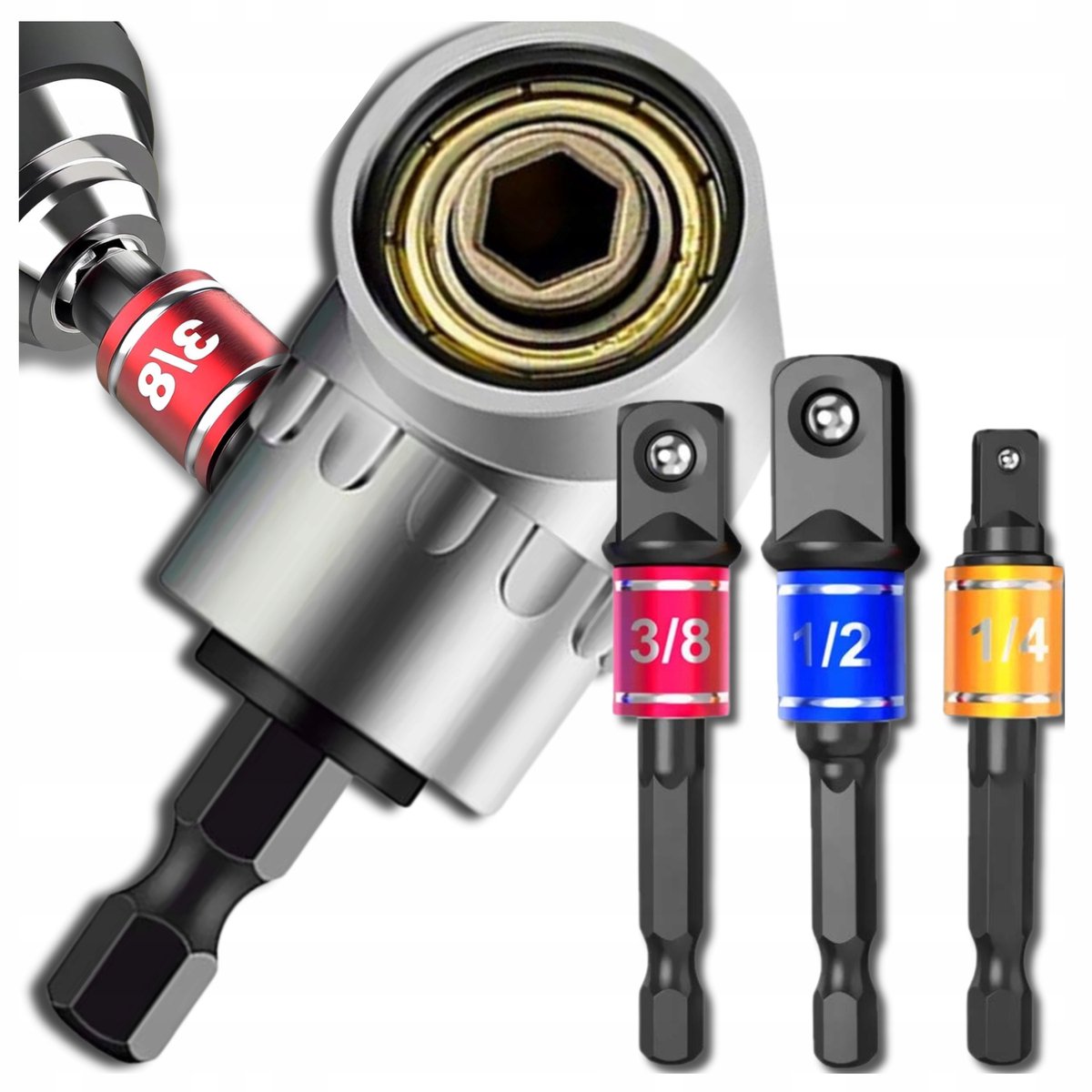 Adapterset met Hoekopzetstuk voor Schroef-/Boormachines