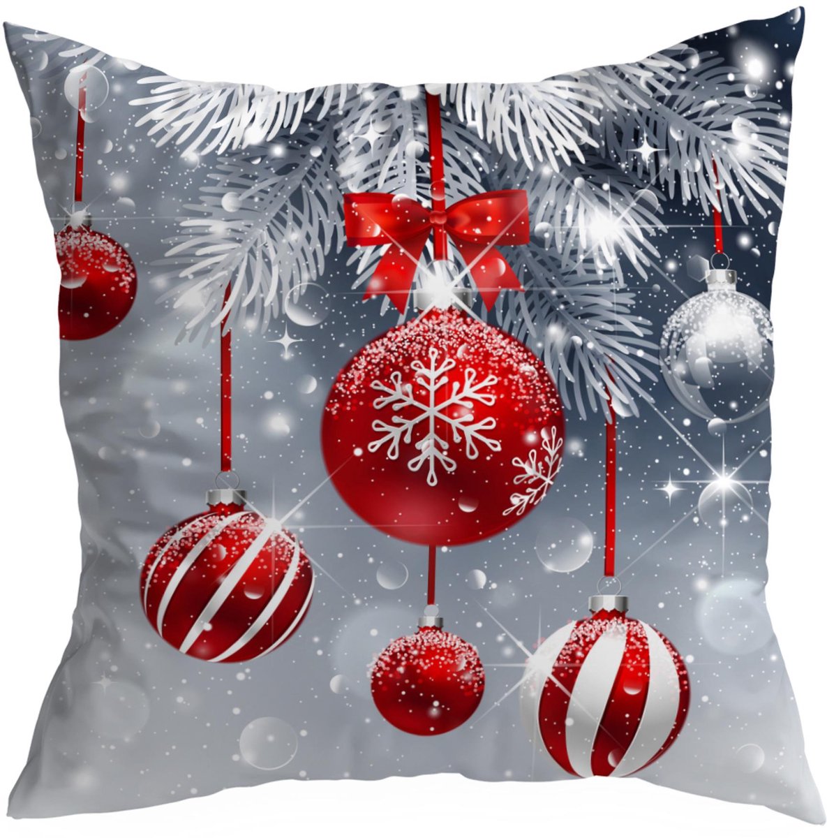Decoratieve Kerst Kussensloop 50x50cm - Feestelijke Woondecoratie