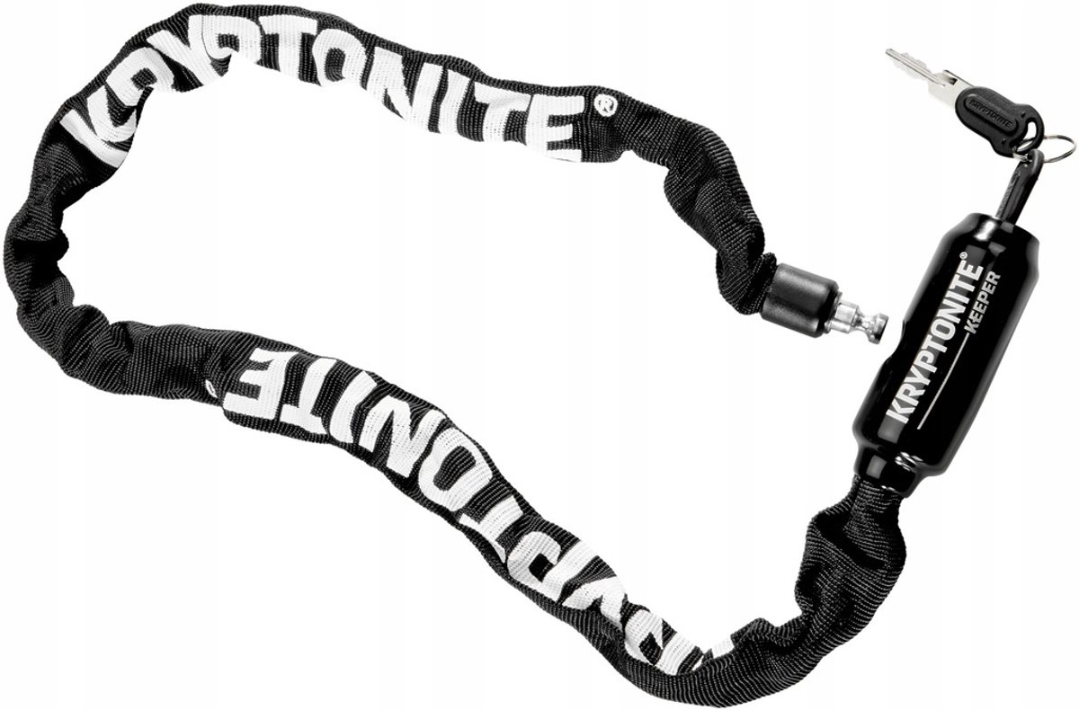 Kryptonite Keeper 585-ketting met Geïntegreerd Slot – Kettingslot Fiets – Fietsslot met Ketting Elektrische Fiets – 85 cm – Staal – Zwart – foto 6