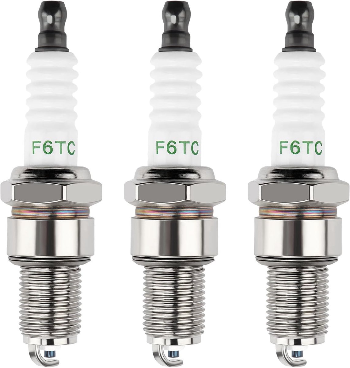 Set van 3 vervangende F6TC bougies voor motoren en machines