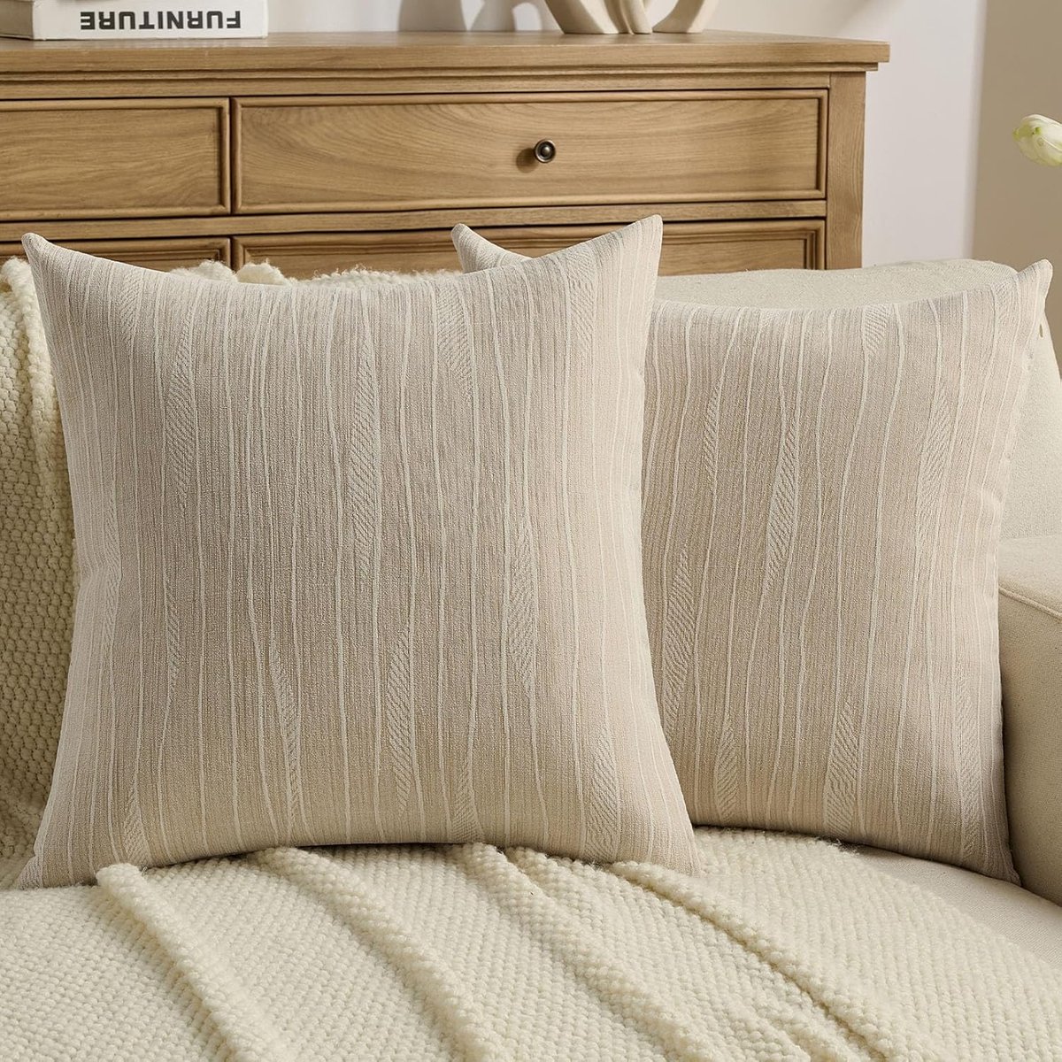 Decoratieve Kussensloop 50x50cm, 2 Stuks Kussenslopen Voor Woonkamer Slaapkamer, Zachte Moderne Kussensloop, Met - ShopVlot