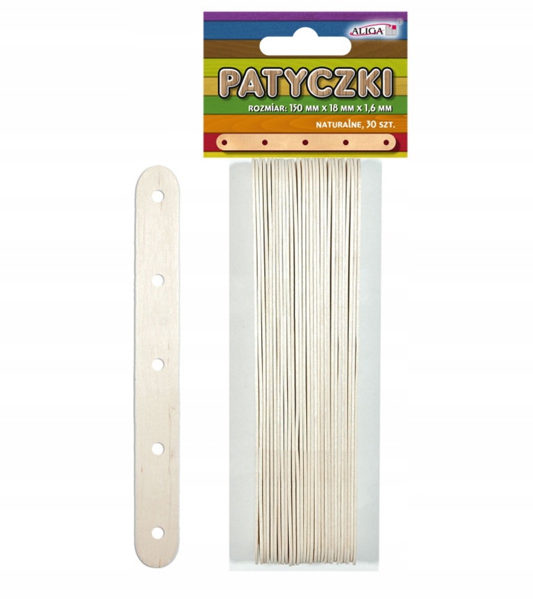 Creatieve Houten Stokjes met Gaten - 30 Stuks