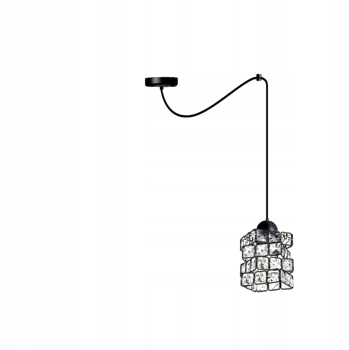 SPELL Kristallen Plafondlamp Zwart E27 - Stijlvolle Verlichting