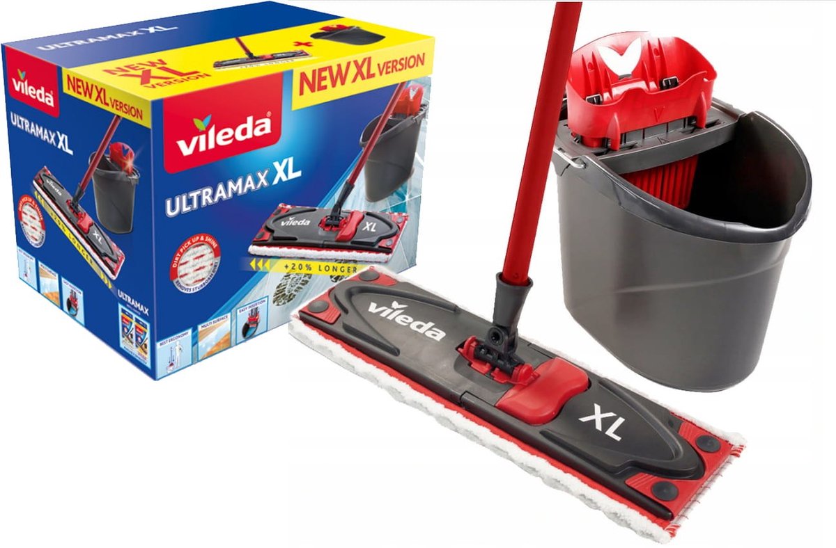 Vileda Ultramax BOX XL Mop & Emmer Set - Extra Breed