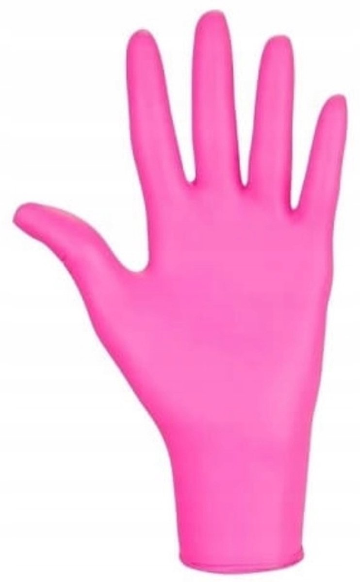 Wegwerphandschoenen Nitril Roze Maat M - 100 stuks