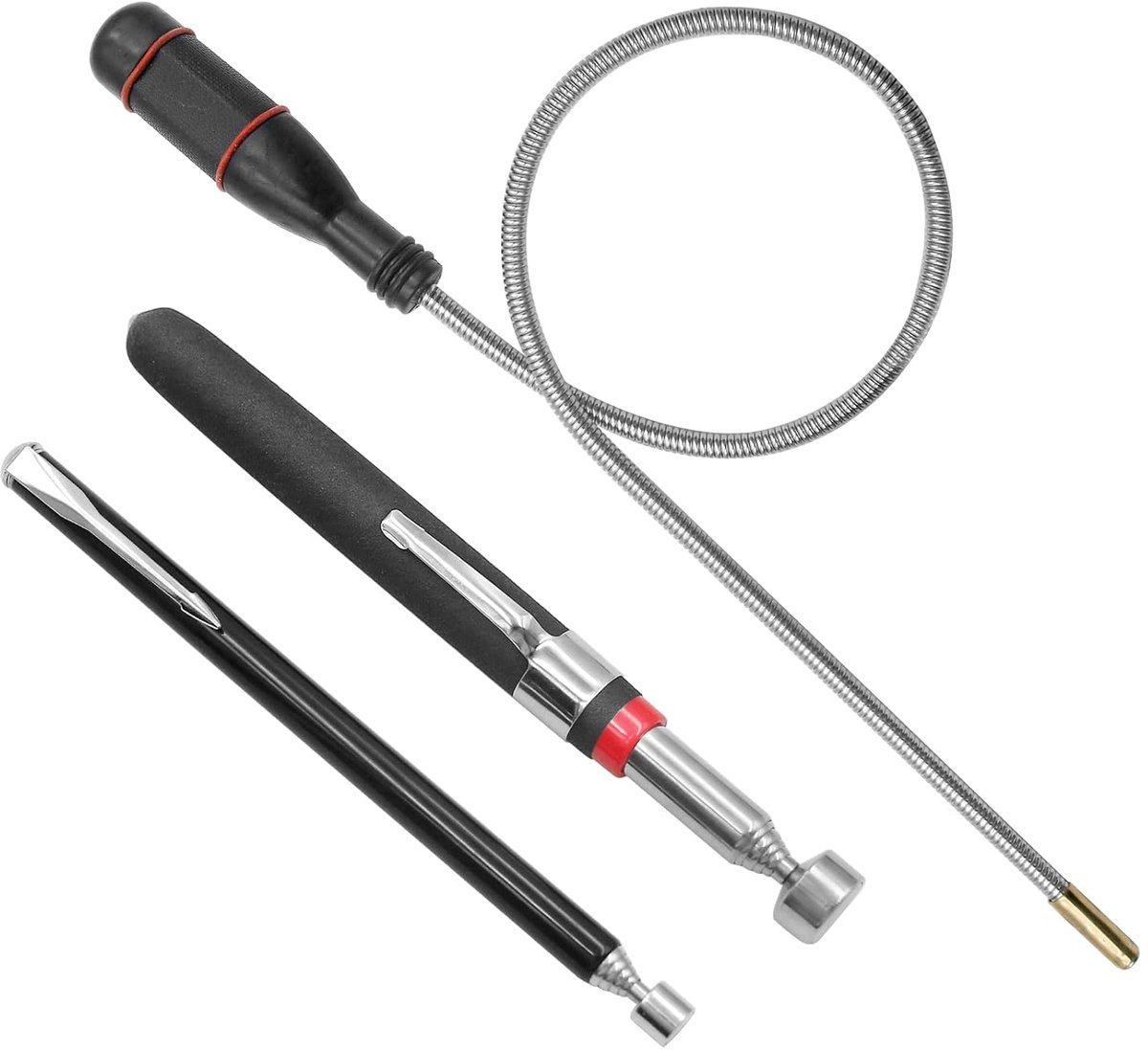 3 Pieces Telescopic Magnetic Rod, Telescopic Magnetic Rod Flexible Magnetic Tool Magnetic Lifter Magnetic Rod Gripper - ShopVlot
