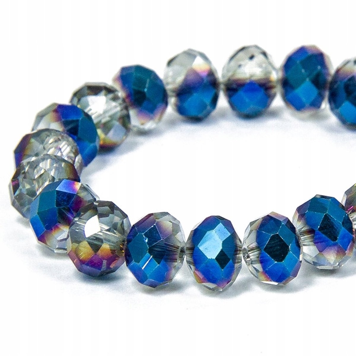 Gefacetteerde Glazen Kralen Rondel 3x2mm Blauw 128st