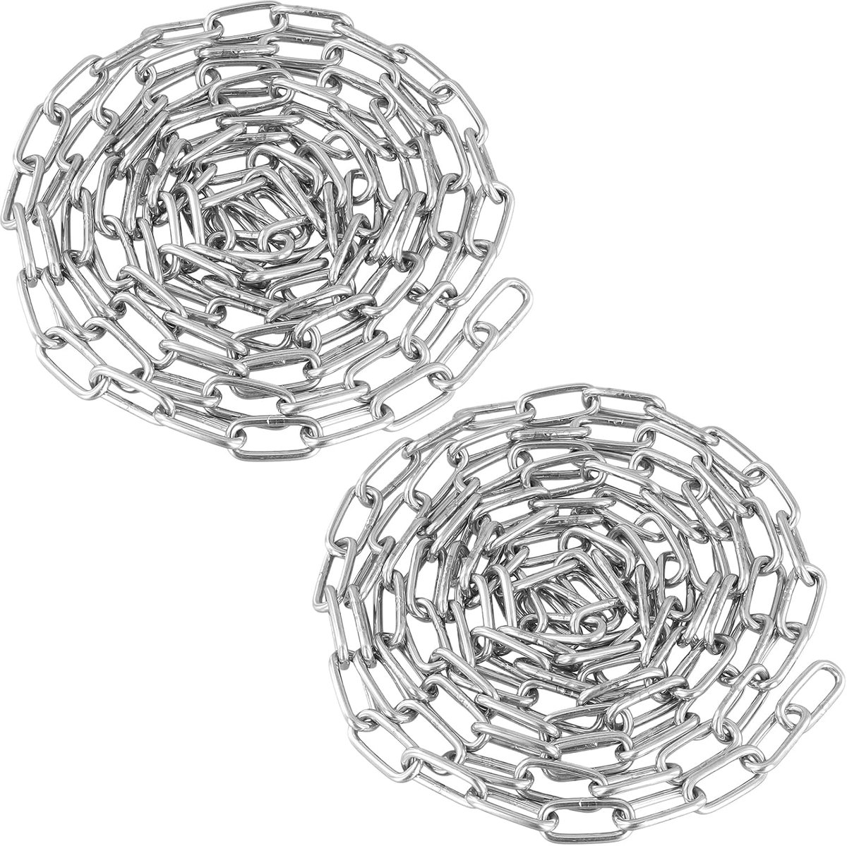 FUNSUEI 2pcs 4mm x 3m Stainless Steel Chain, Welded Stainless Steel Chain for DIY - ShopVlot