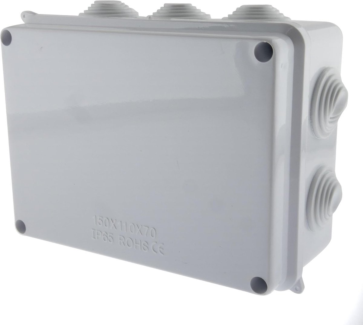 Waterdichte aansluitbox 150 x 110 x 70 - wit - IP65 - robuust en lichtgewicht - ShopVlot