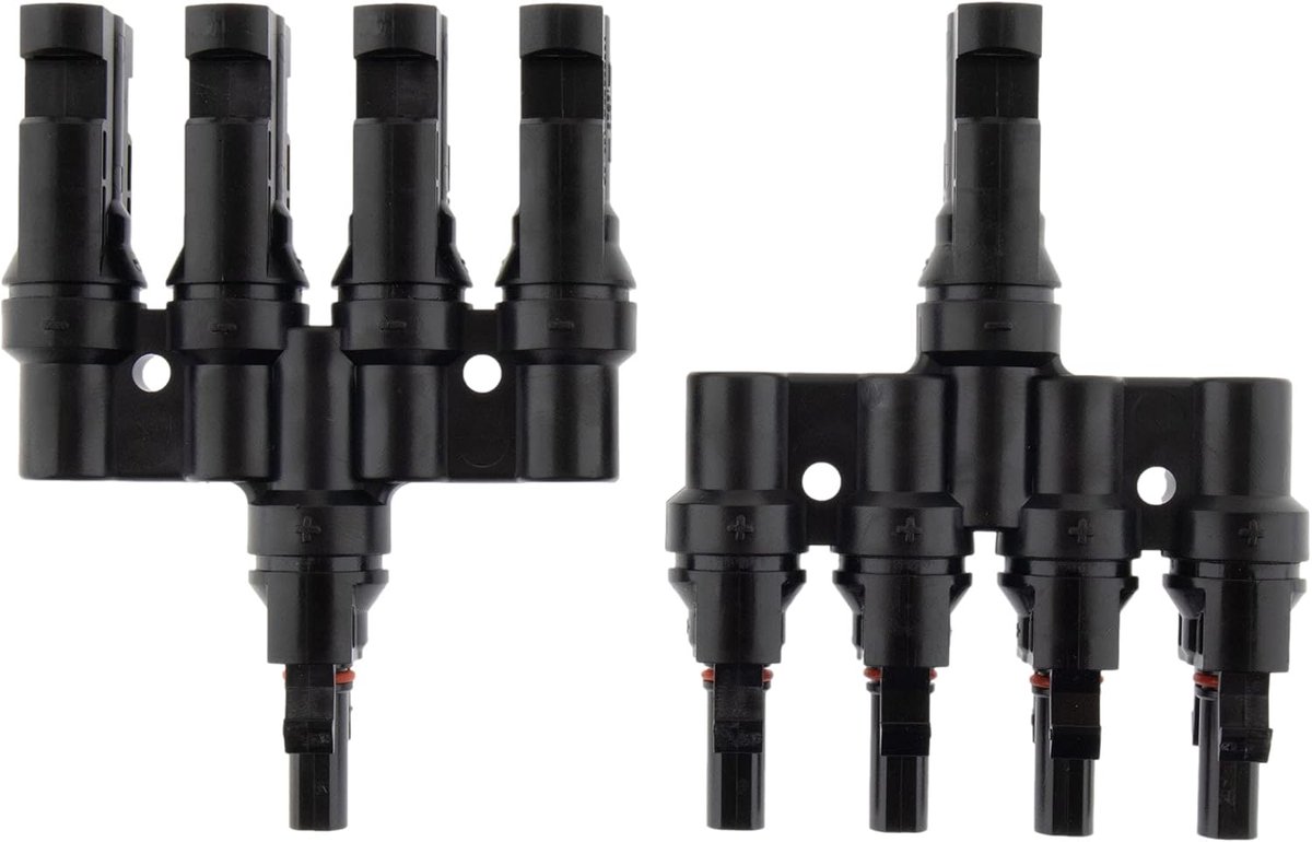 Y-connector 4-weg - set van 2 - parallel schakelen zonnepanelen - constante spanning - ShopVlot