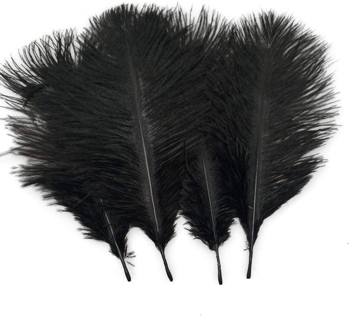Ostrich veren set van 20 - 25-30 cm - Natuurlijk - Perfect voor bruiloften en feesten - ShopVlot