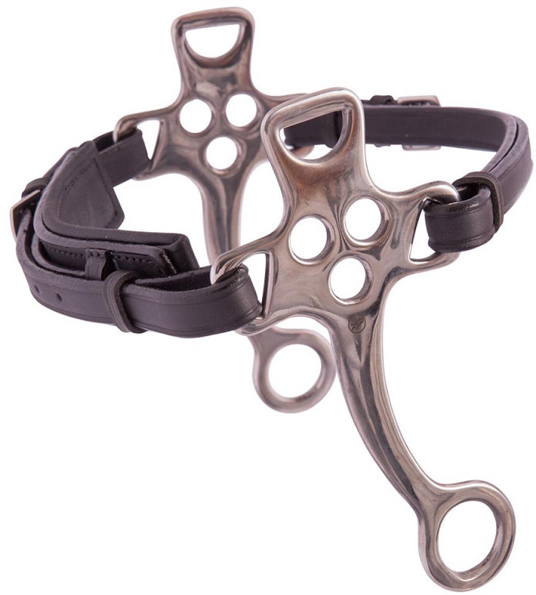 BR Hackamore Leder Zwart - One size size