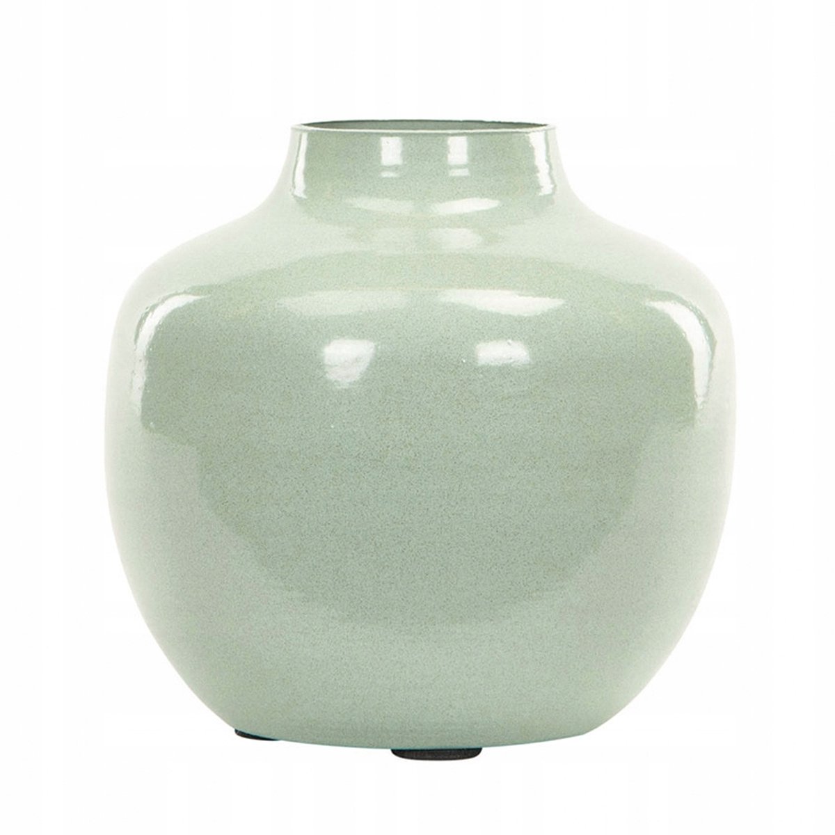 Turquoise Metalen Vaas 9.5cm - Stijlvolle Woondecoratie