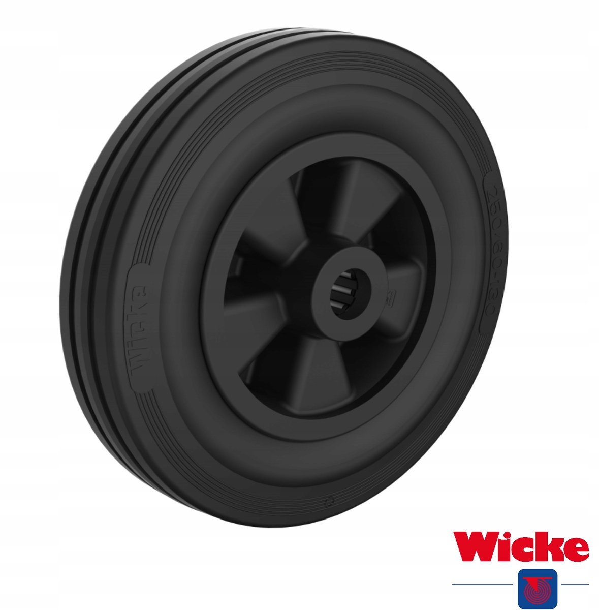 Zwenkbaar Wiel Rubber 250mm 295kg - Zonder Rem