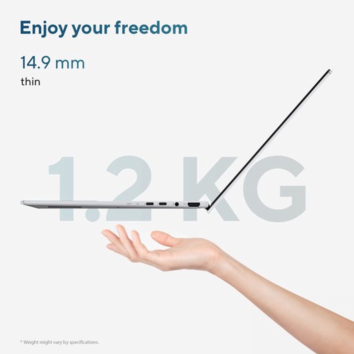ASUS Zenbook 14 OLED UX3405CA-QD1481W - Laptop 14 inch - Spaans QWERTY-toetsenbord (Intel Core Ultra 7 255H, 16 GB RAM, 512 GB SSD, ARC 140T, Windows 11 Home) Silver Fog thumbnail 5