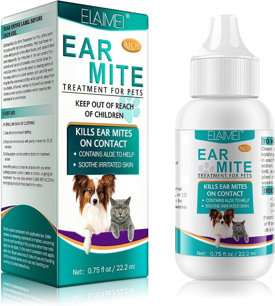 Oormijtpreventie voor Huisdieren - 100 ml - Zachte Formule voor Oorverzorging - Geschikt voor Honden, Katten en Kleine Zoogdieren