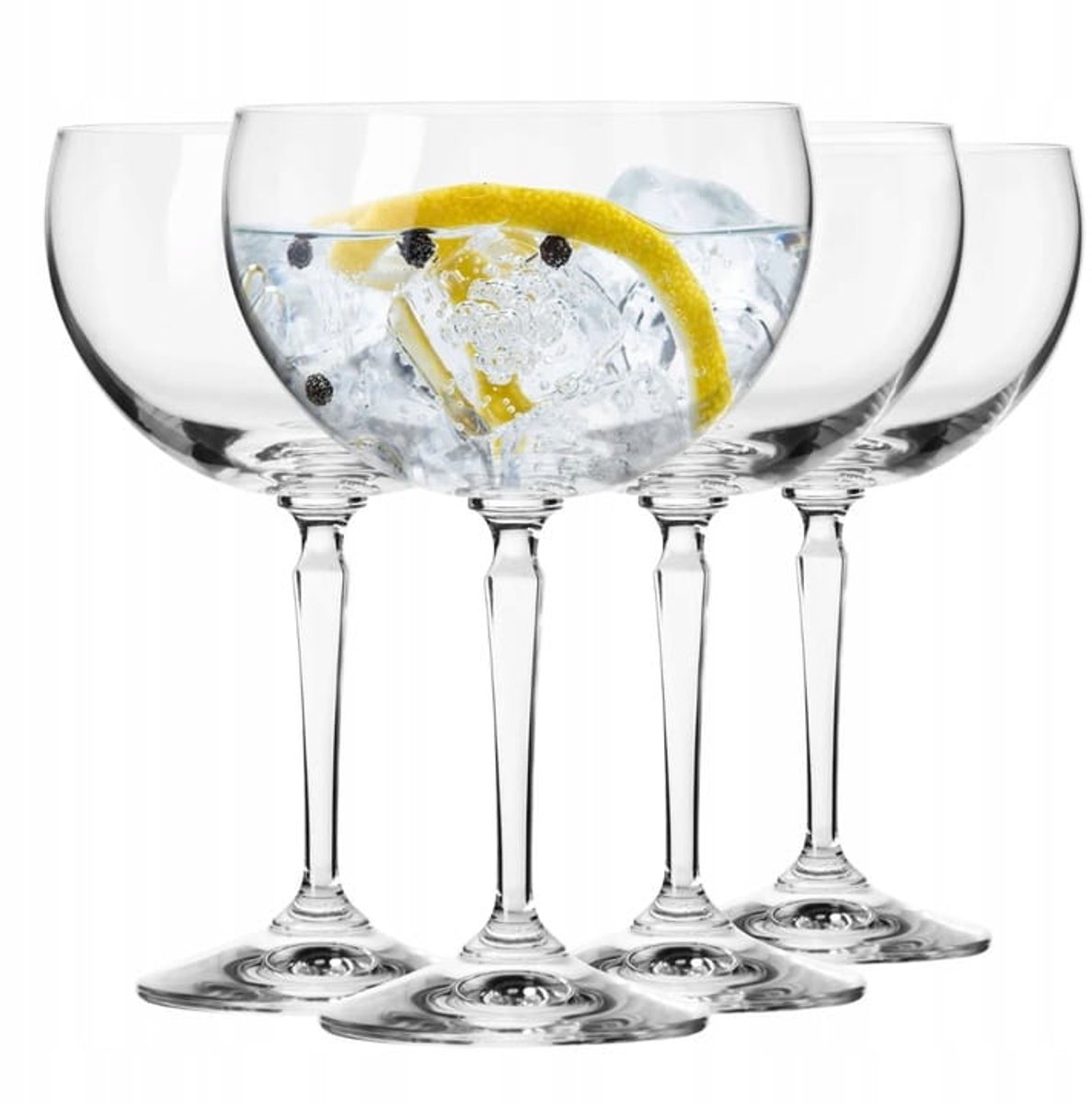 Krosno Roma Wijnglazen 4 stuks - 470ml, Kristalhelder glas