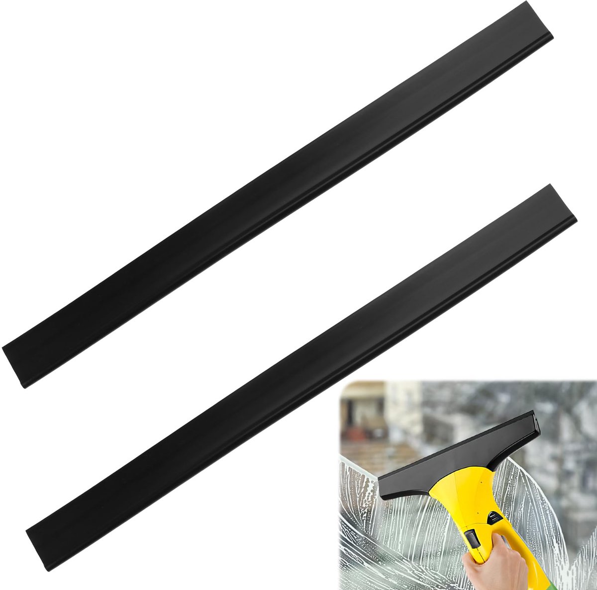 2 Stuks Gummilippen voor Kärcher Vensterreiniger 280 mm
