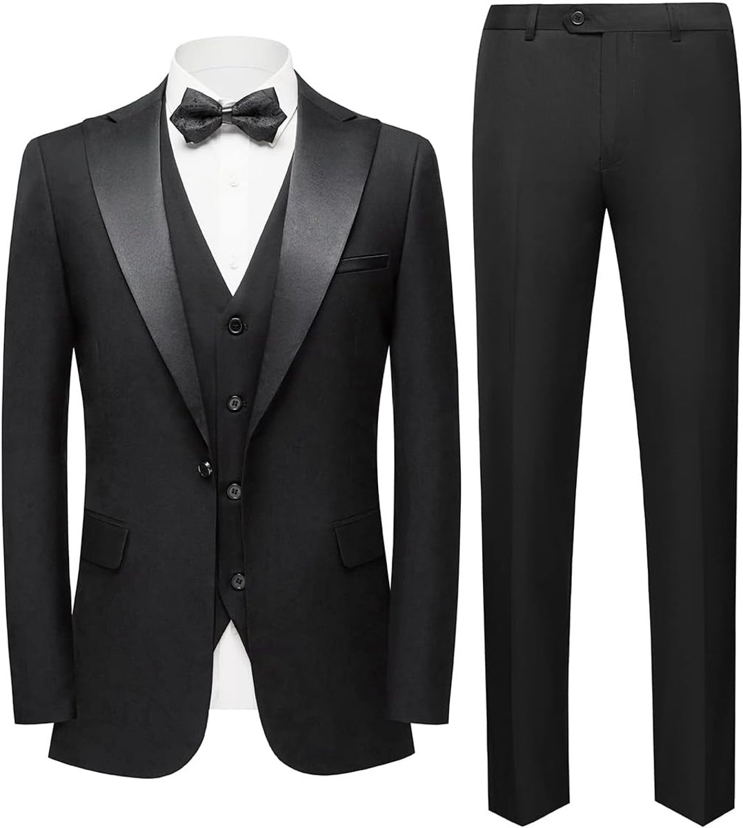 Tuxedo kostuum XXL - zwart - drie-delig - elegant voor feesten - ShopVlot