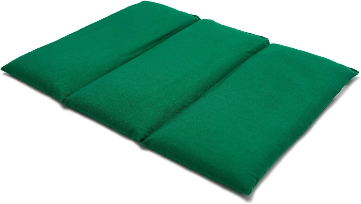 Kersenstenen kussen groot 40x30cm - 3-kamer - groen - warmtekussen - korrelkussen - ShopVlot