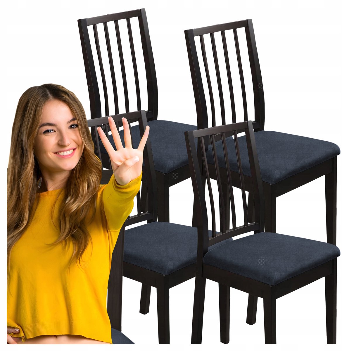 4x Luxe Velours Stoelhoes Zitting - Elegante Premium Bescherming