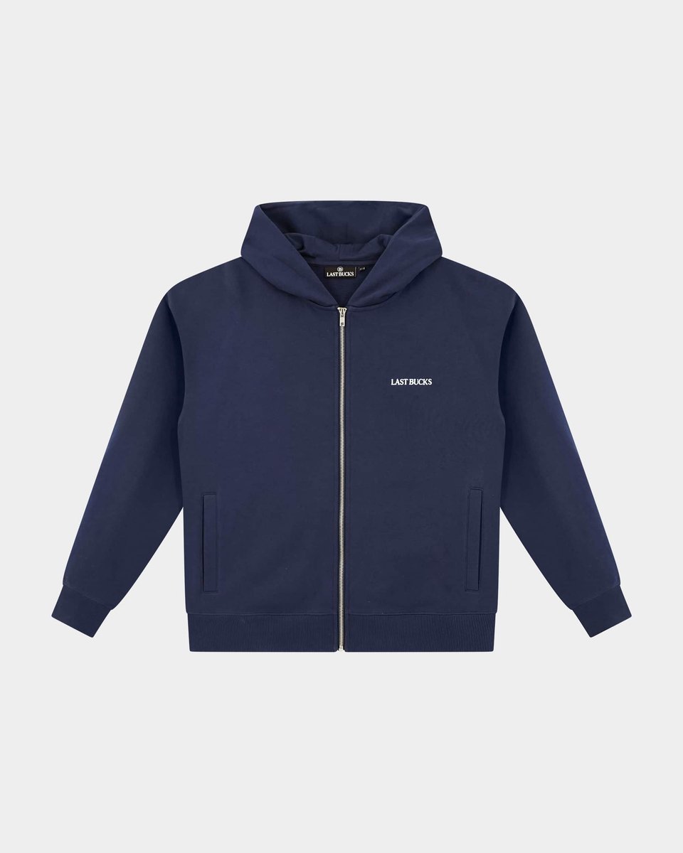 Last Bucks - Capital Zip Hoodie - Heren Vest - Donkerblauw - Maat XL - Oversized