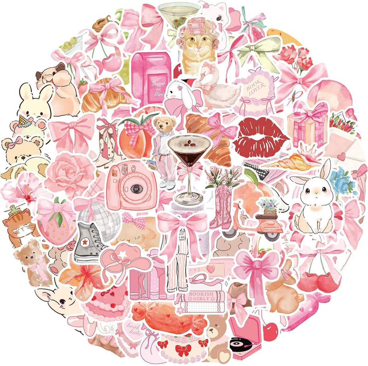 Rozenstickers 100 stuks - waterdicht pvc - esthetische patronen - perfect voor creaties - ShopVlot