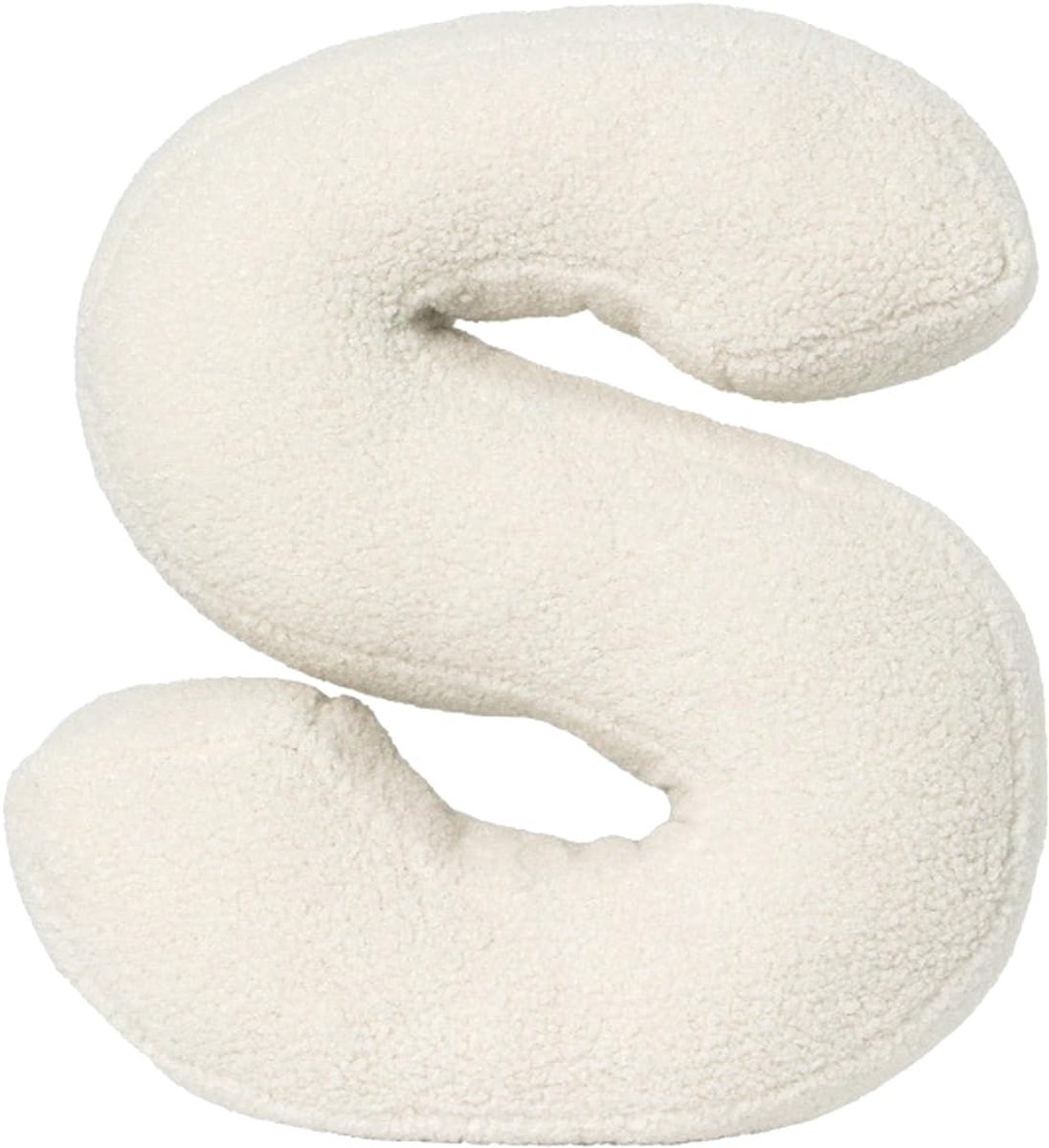 Letterkussen S - pluche kussen - initiaalkussen met letters - persoonlijk decoratief kussen - ShopVlot