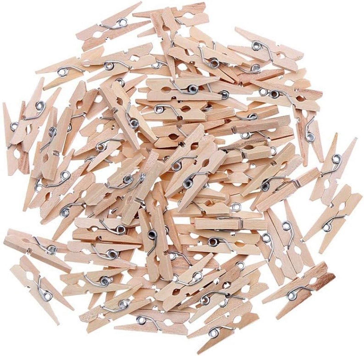 Kleine wasknijpers 3.5 cm - set van 500 stuks - kunststof - ideaal voor knutselen en organiseren - ShopVlot