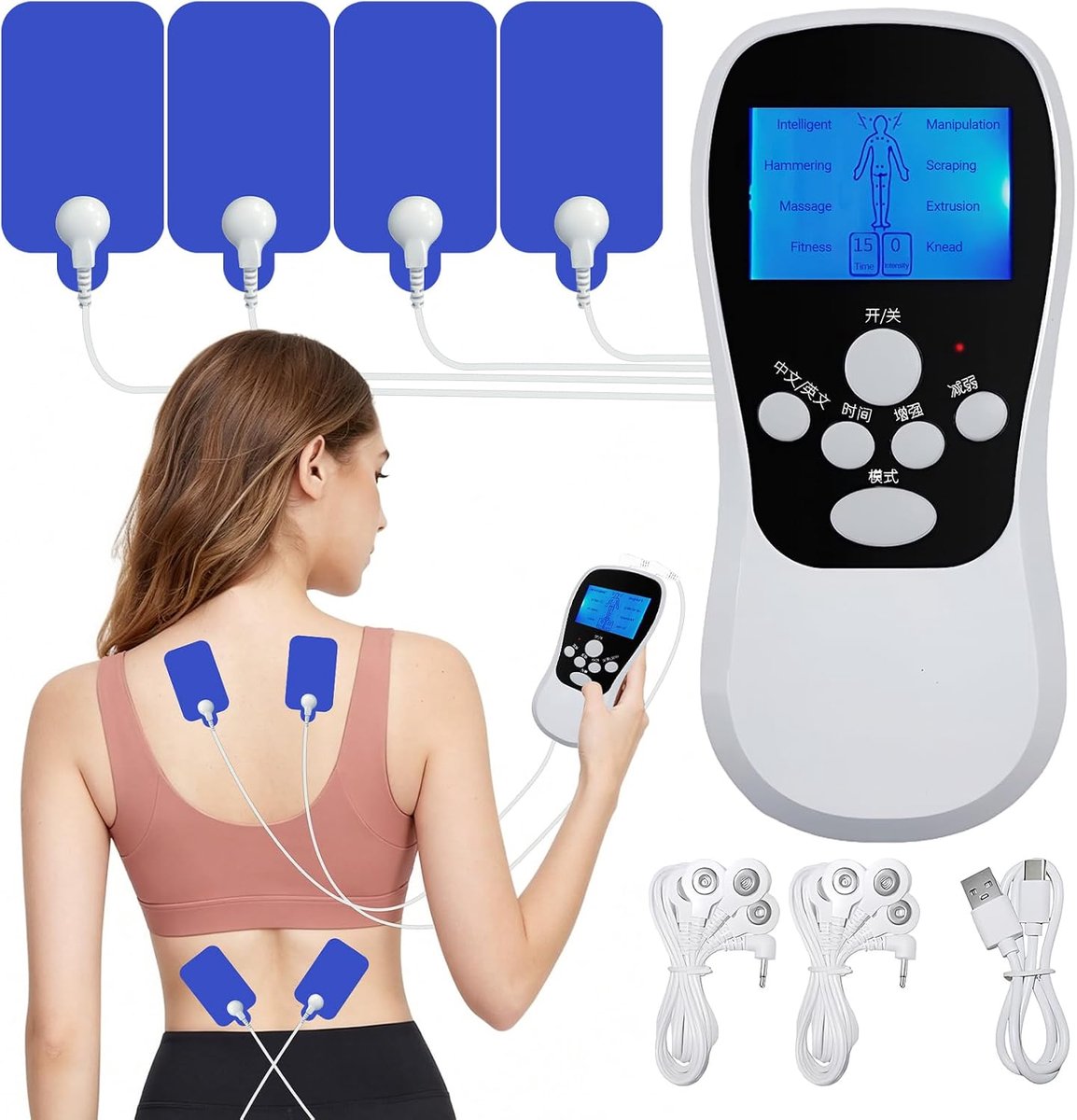 Pijnsimulator voor menstruatie - 8 massagemodi - draagbaar en oplaadbaar - voor pijnverlichting - ShopVlot