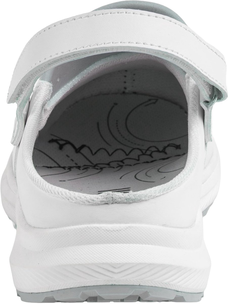 B-well Kai medische klompen, wit, werkschoenen, verzorging dames en heren, verpleegstersschoenen, antislip - ShopVlot