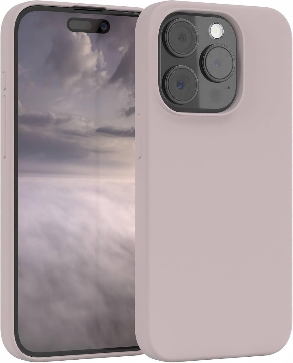 EAZY CASE Premium Silicone Case Compatible with iPhone 15 Pro, Slim Camera Protection and Inner Lining Cover, Silicone - ShopVlot