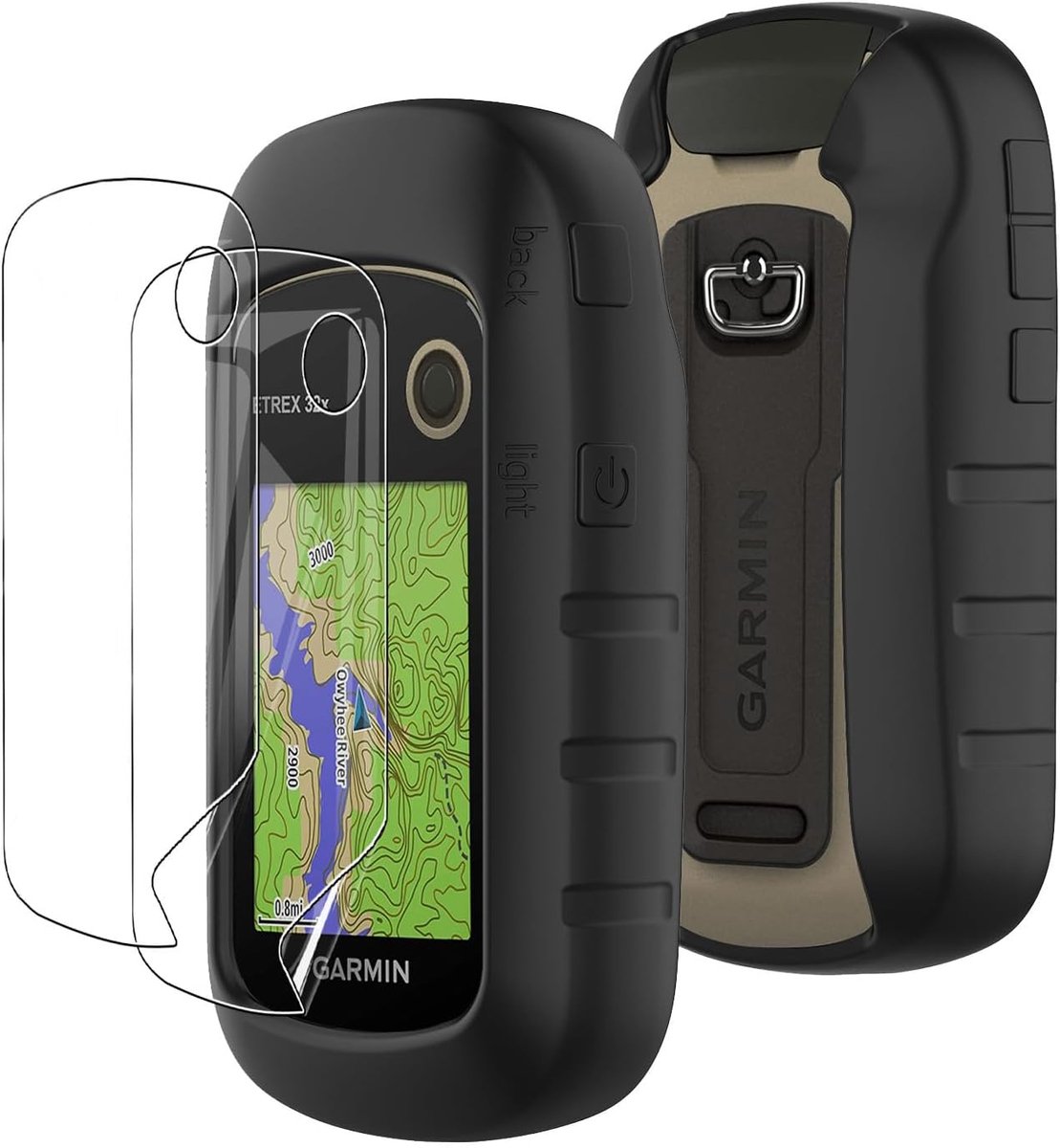 Beschermhoes voor Garmin eTrex 32x/22x + 2 stuks flexibele displaybeschermfolie - ShopVlot