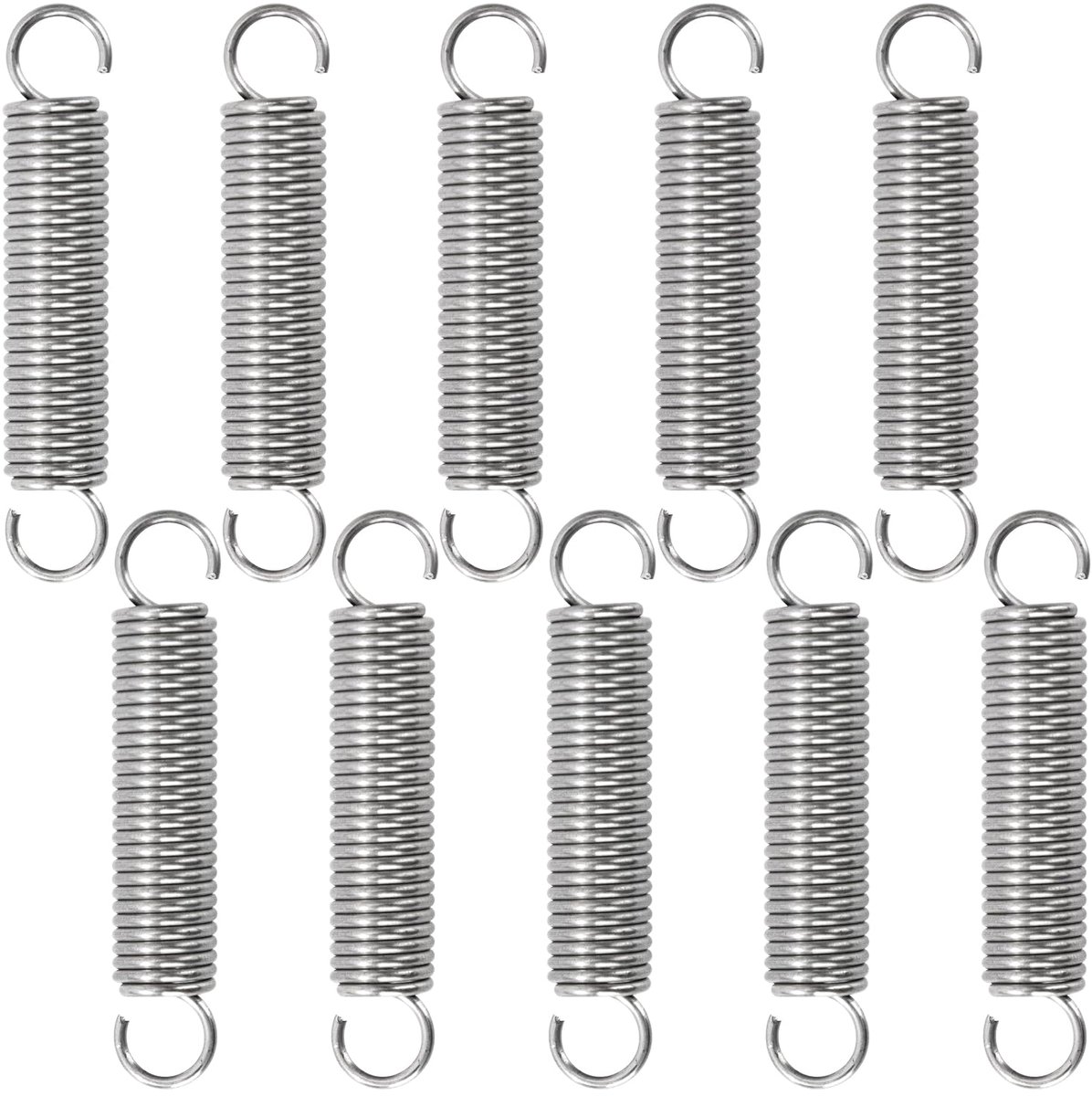 Extension Springs, 40 mm, Tension Springs with Hooks, Stainless Steel Spring, Outer Diameter 8 mm, Wire Diameter 1 mm - ShopVlot