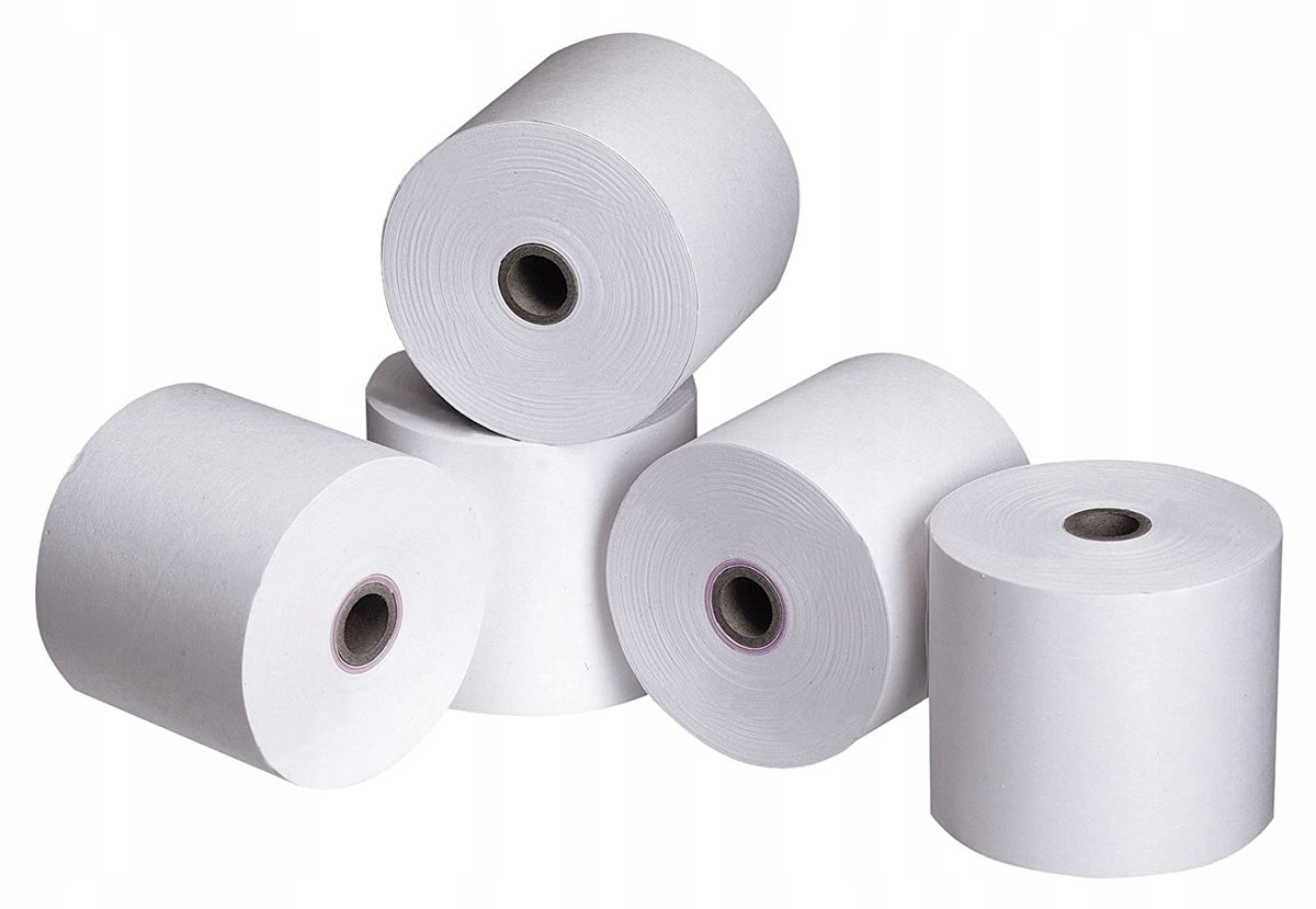 2x Thermische Kassabonnen Rol 80mm x 80m - BPA Vrij - 6 Stuks
