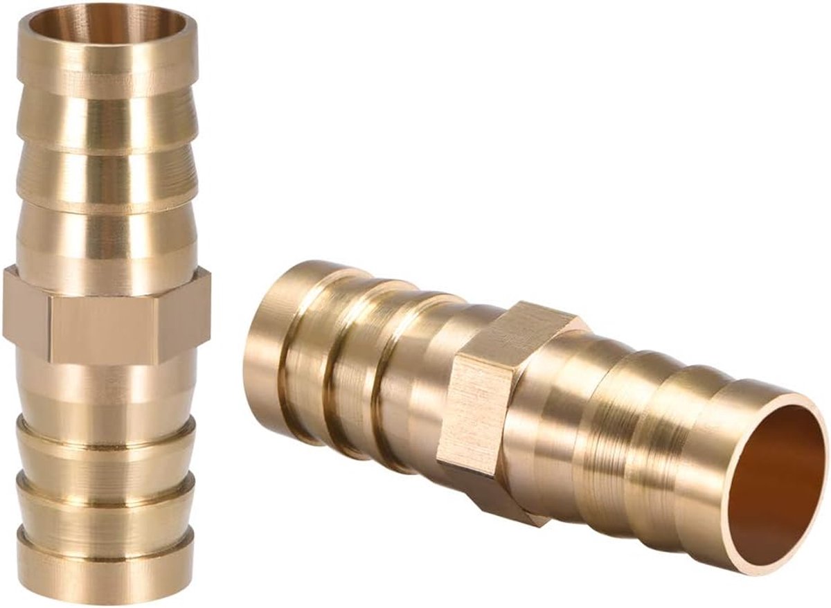 sourcing map 2pcs brass hose connection connector air water fuel boat 15/32" 16mm 2pcs - ShopVlot