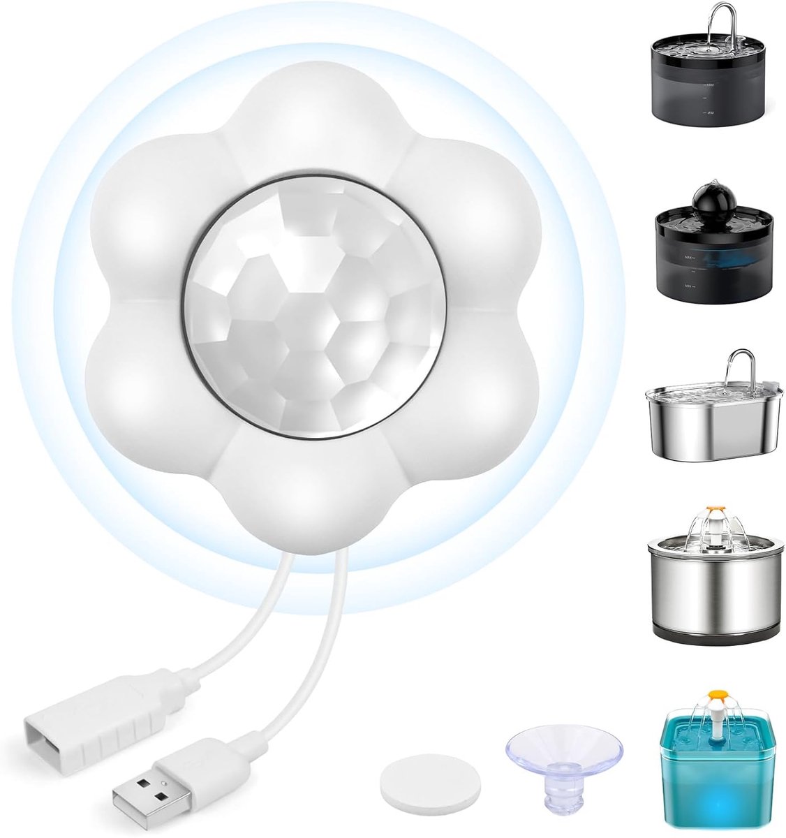 Diealles Shine Mini Sensor for Cat Fountain, Automatic Infrared Sensor Outdoor Sensor, 180° Detection Range, Automatic - ShopVlot
