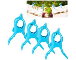 Norhogo 4 stuks dolfijn strandstoel-handdoekclip, ligstoel, grote strandhanddoekklemmen voor strandhanddoek, super - ShopVlot