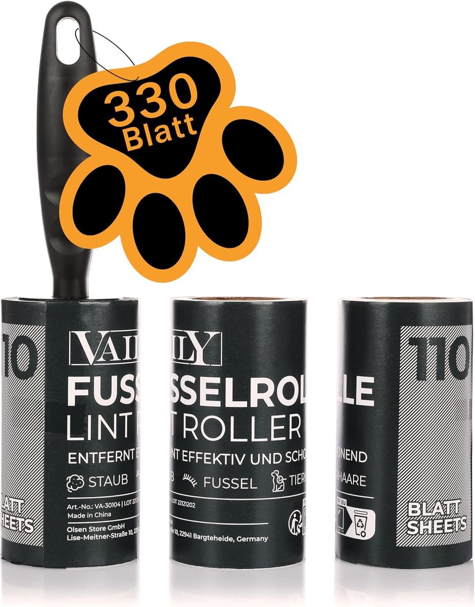 Pluizentondeuse - 330 vellen - 18 x 10 cm per rol - Pluizenverwijderaar met 2 reserverollen - Voor kleding en meubels