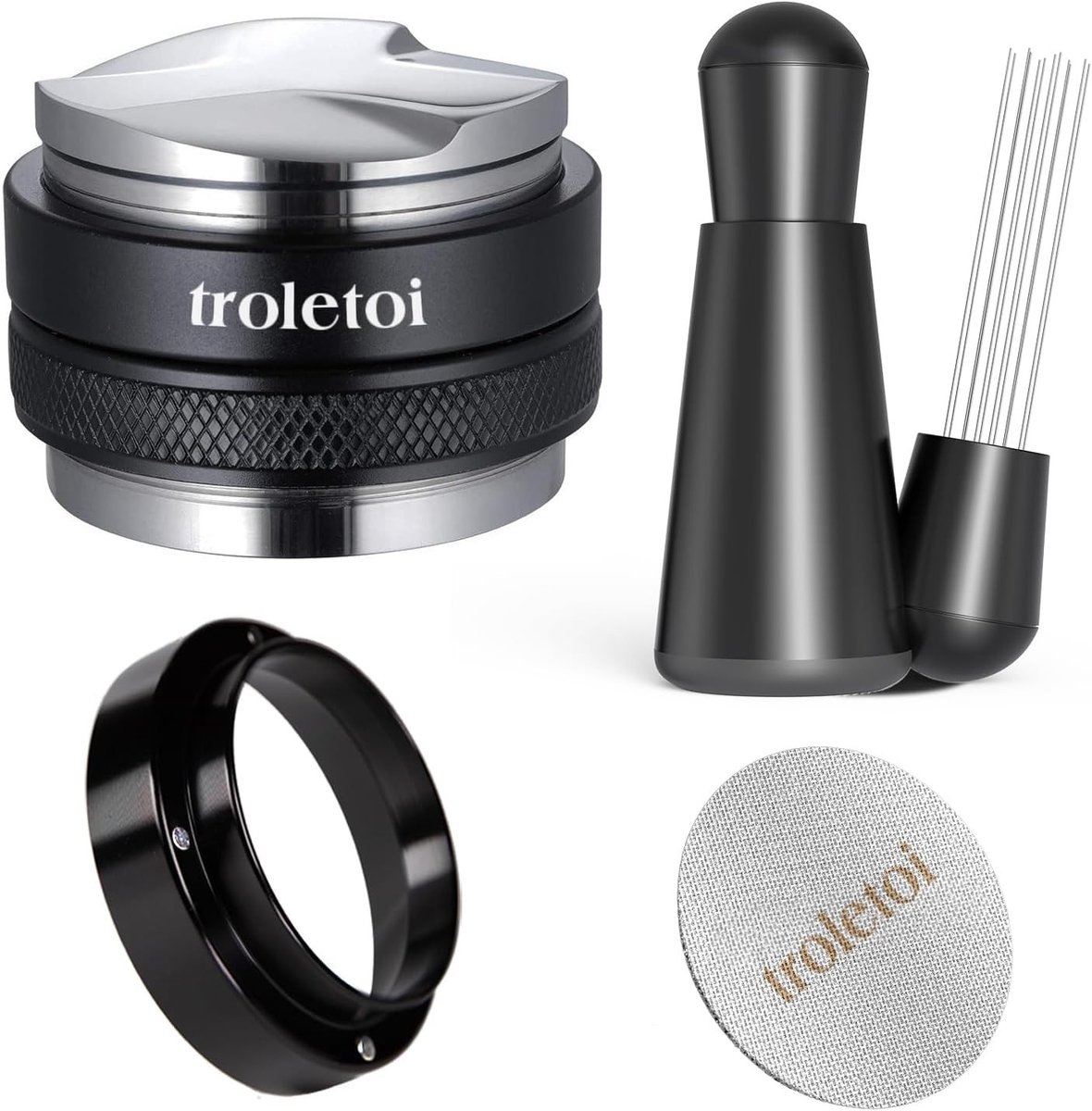 Koffie verdeler - RVS en Aluminium - 58 mm - 2-in-1 Tamper en Distributor - Barista Accessoire voor Espresso