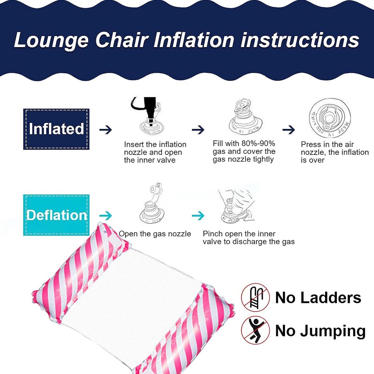 Seasboes Inflatable Water Hammock, 4 in 1 Water Hammock, Lounge Chair, Swimming Pool, Lounge, Water Hammock, Air - ShopVlot