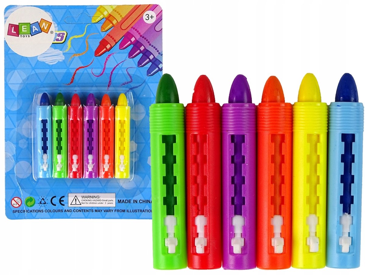 Pastel Krijt Set 6 Stuks - Levendige Kleuren voor Kinderen